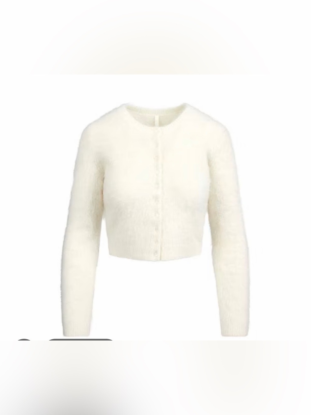 SKIMS BRUSHED ALPACA LONG SLEEVE CARDIGAN STYLE: TP-LSL-11204W COLOR: EGRET